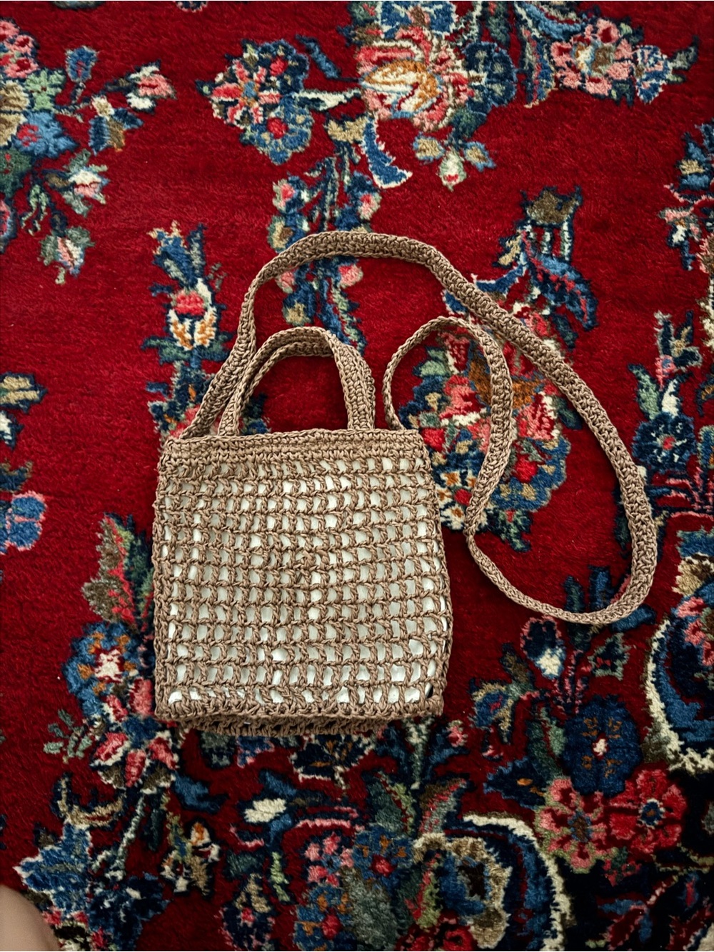 Madewell Brown Crochet Crossbody Bag